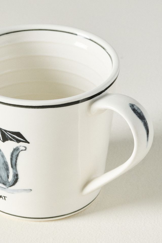 Molly Hatch Stoneware Halloween Cat Mug #4
