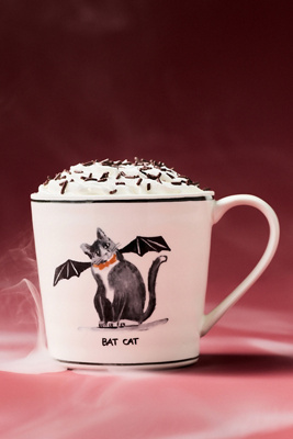 Anthropologie Molly Hatch Halloween Cat Mug In Multi
