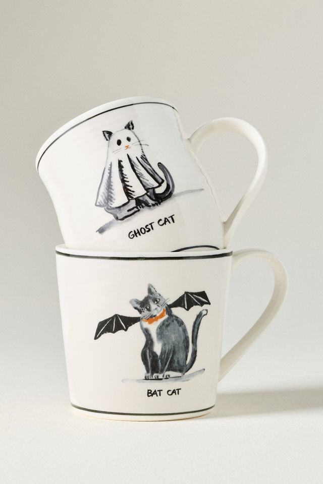 Molly Hatch Stoneware Halloween Cat Mug #3