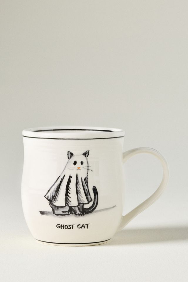 Molly Hatch Stoneware Halloween Cat Mug #1