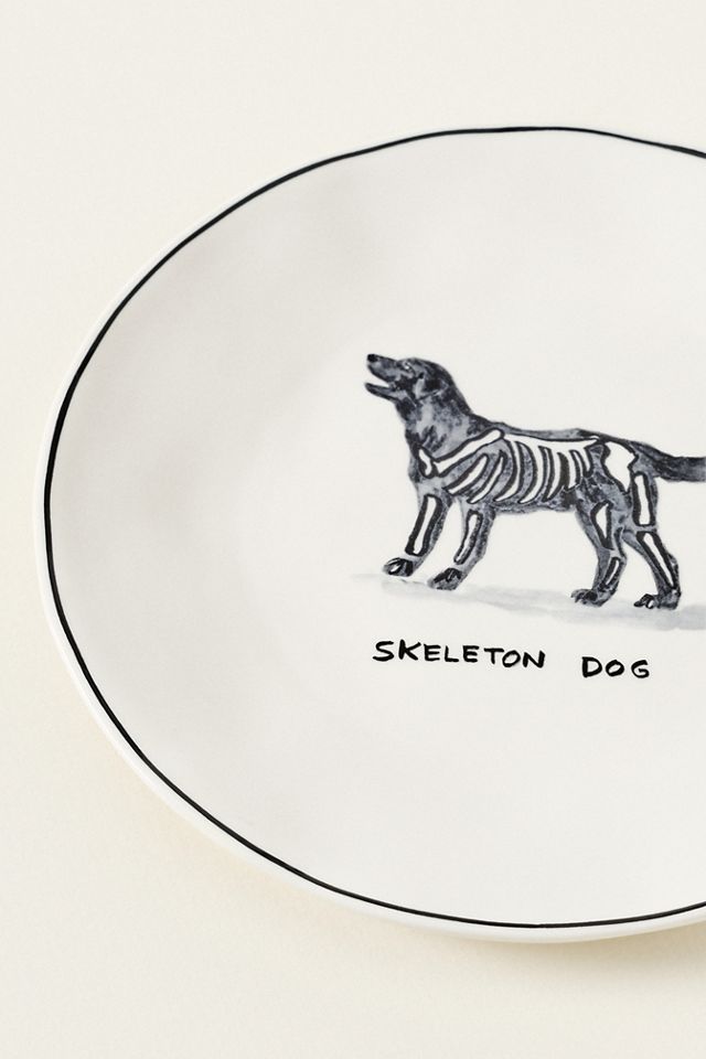 Molly Hatch Stoneware Halloween Dog Dessert Plate #2