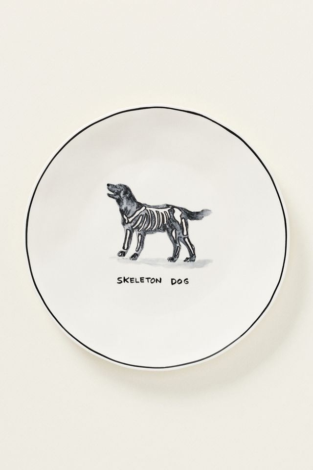 Molly Hatch Stoneware Halloween Dog Dessert Plate #1