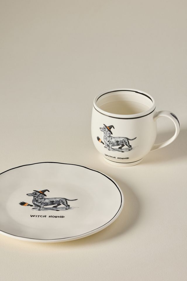 Molly Hatch Stoneware Halloween Dog Dessert Plate #3