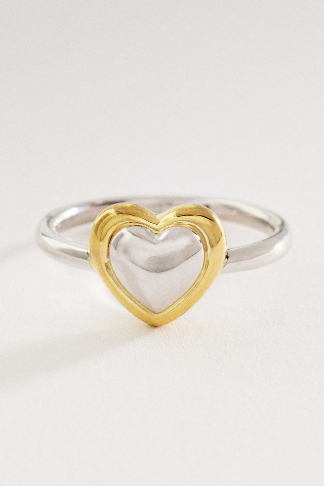 Ana Luisa Camelia Heart Ring #1