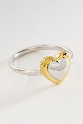 Ana Luisa Camelia Heart Ring