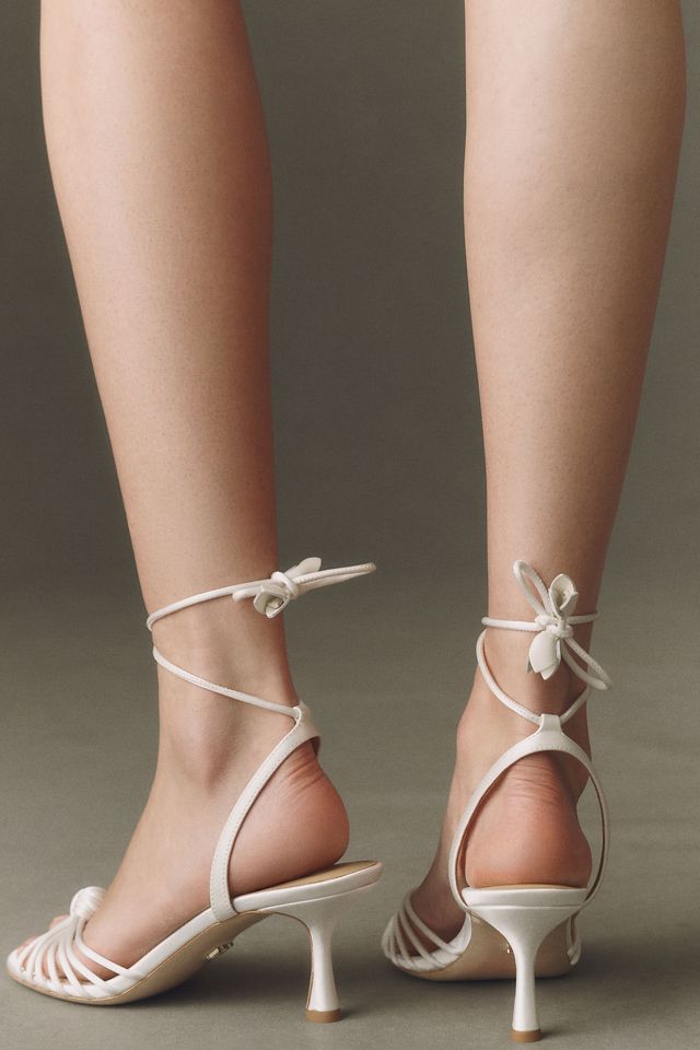 Badgley Mischka Yelena Ankle-Wrap Heeled Sandals #4