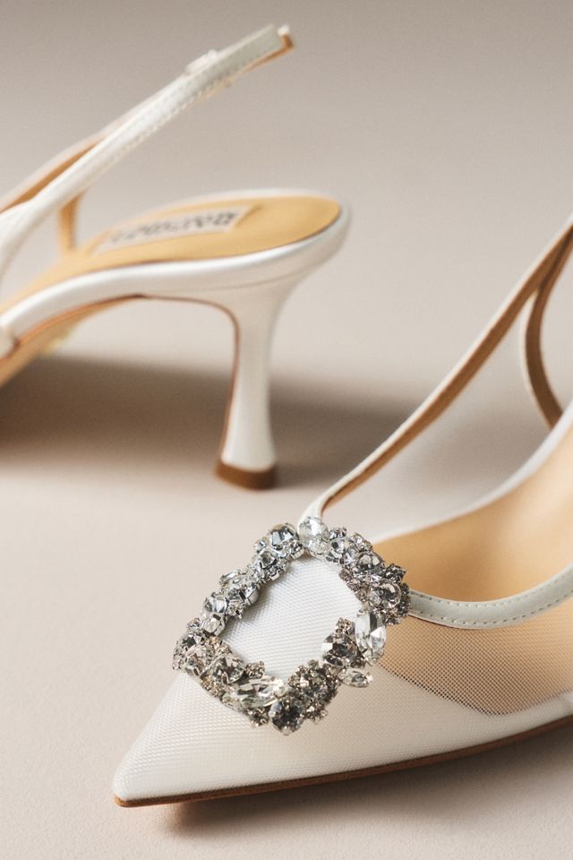 Badgley Mischka Yuta Mesh Slingback Pumps #1