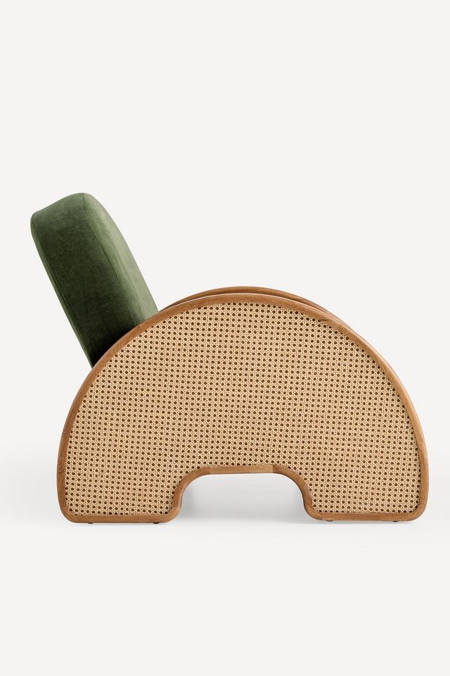 Merve Kahraman Velvet Cane Chair #2