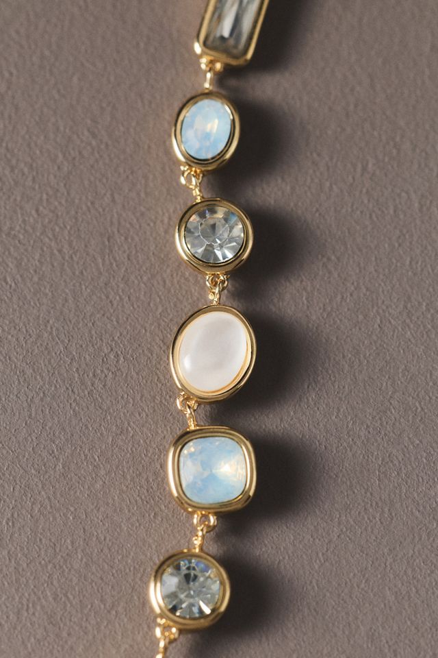 Mixed Stone Bezel Necklace #1