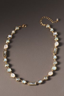 Mixed Stone Bezel Necklace