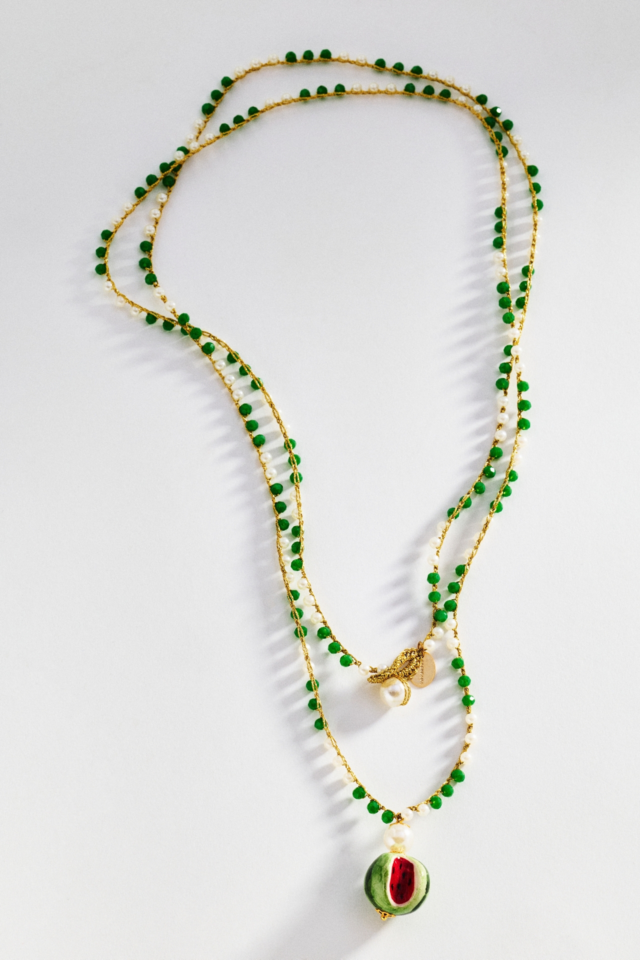 CASHFANA Fruit Pendant Beaded Necklace