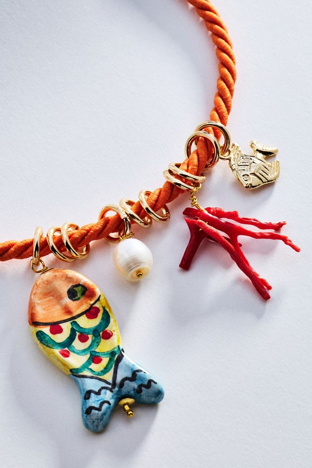 CASHFANA Pez Naranja Charm Necklace #1