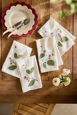 Ladybugs + Brambles Napkins, Set of 4