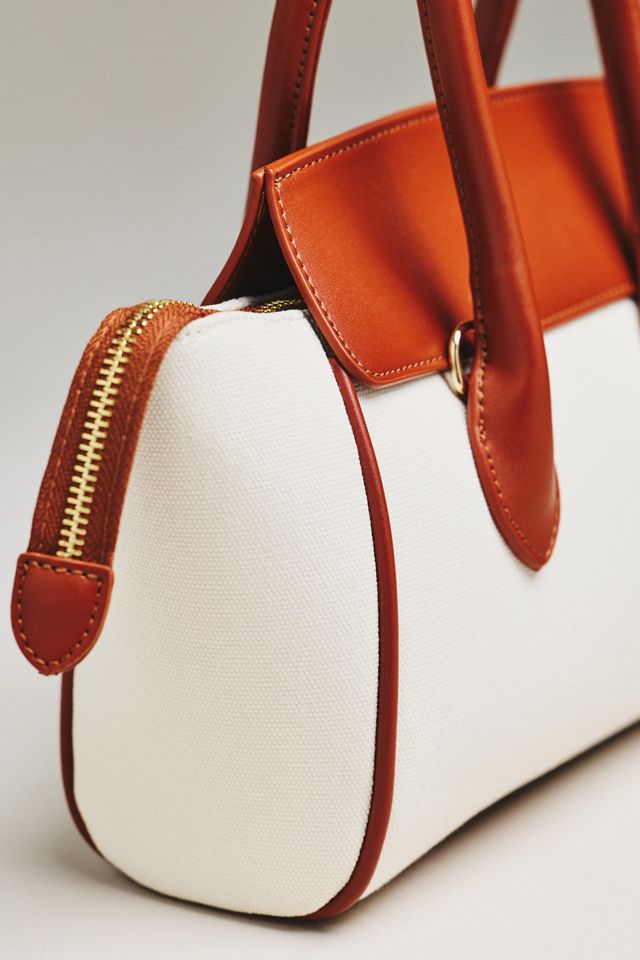 Canvas Foldover Satchel Tote Bag #2