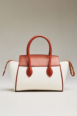 Canvas Foldover Satchel Tote Bag