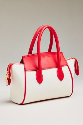 Canvas Foldover Satchel Tote Bag