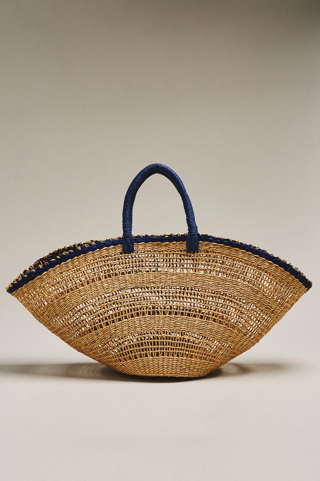 Raffia Straw Basket Bag #1