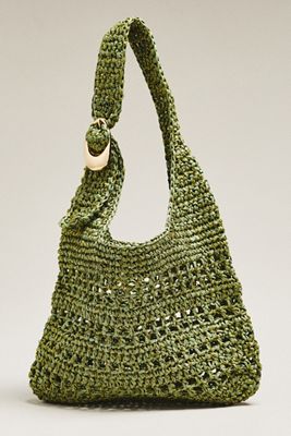 Nikki Raffia Buckle Bag