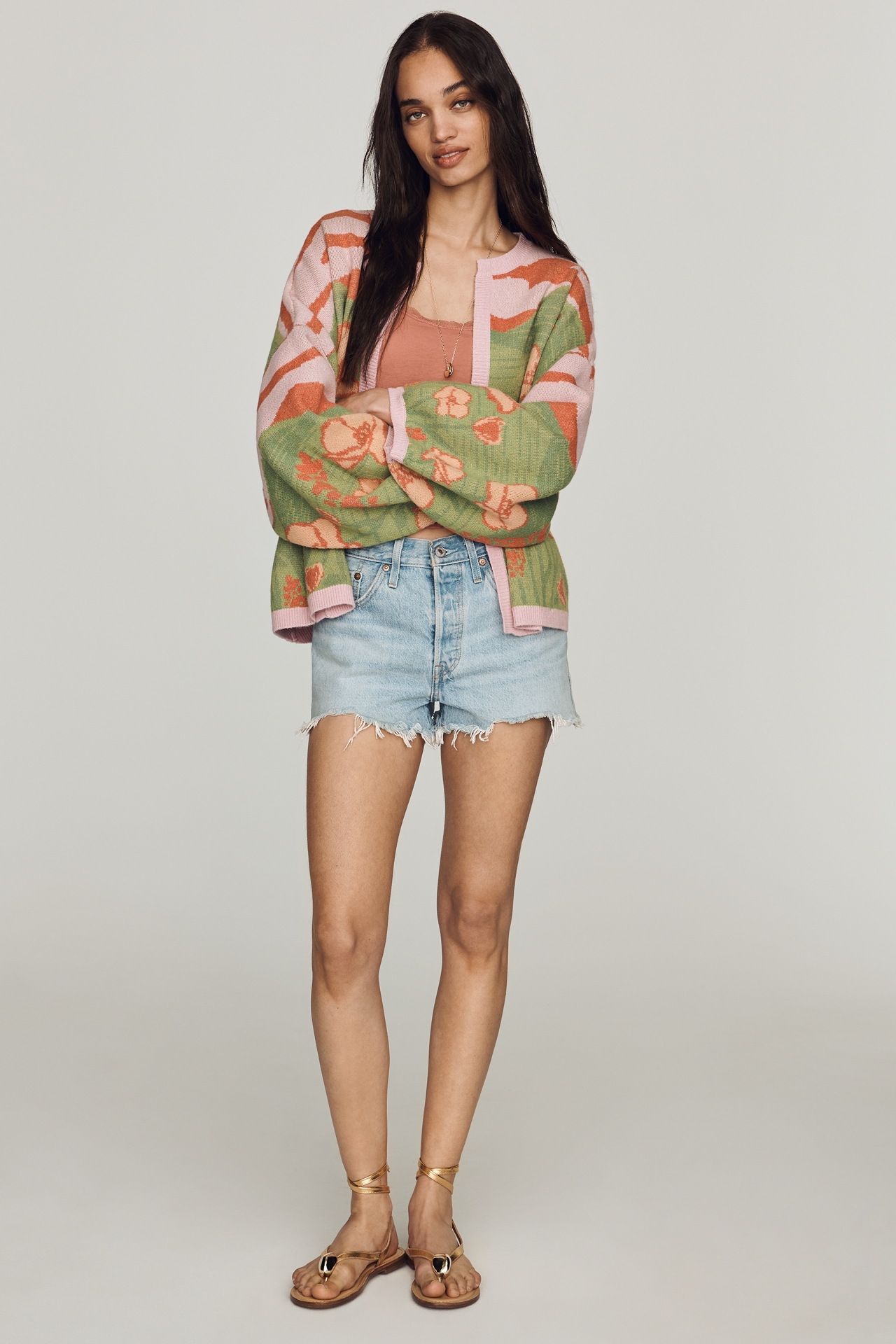 Bel Kazan Floral Landscape Cardigan