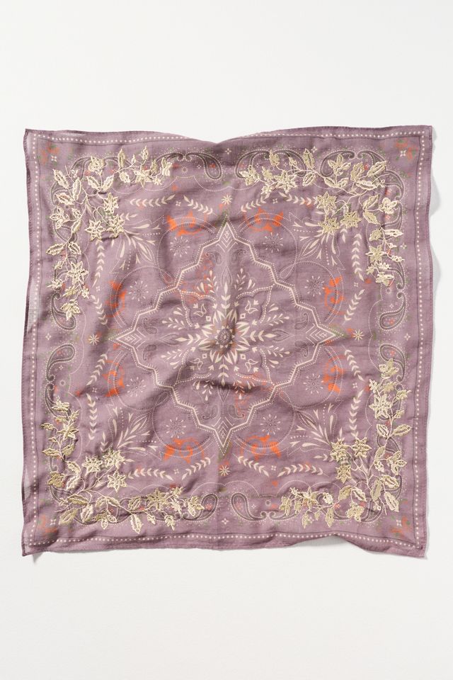 Elizabeth Gillett 100% Cotton Embroidered Bandana #1