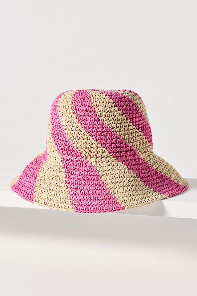 Swirl Stripe Woven Bucket Hat #1
