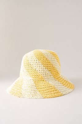 Chapeau bob tissé à rayures tourbillonnantes