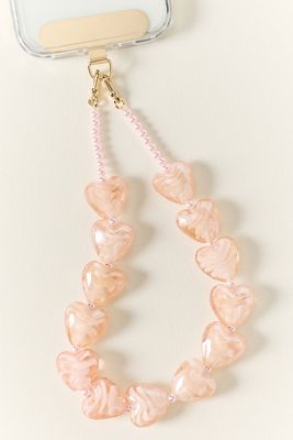 Heart Icon Beaded Phone Chain
