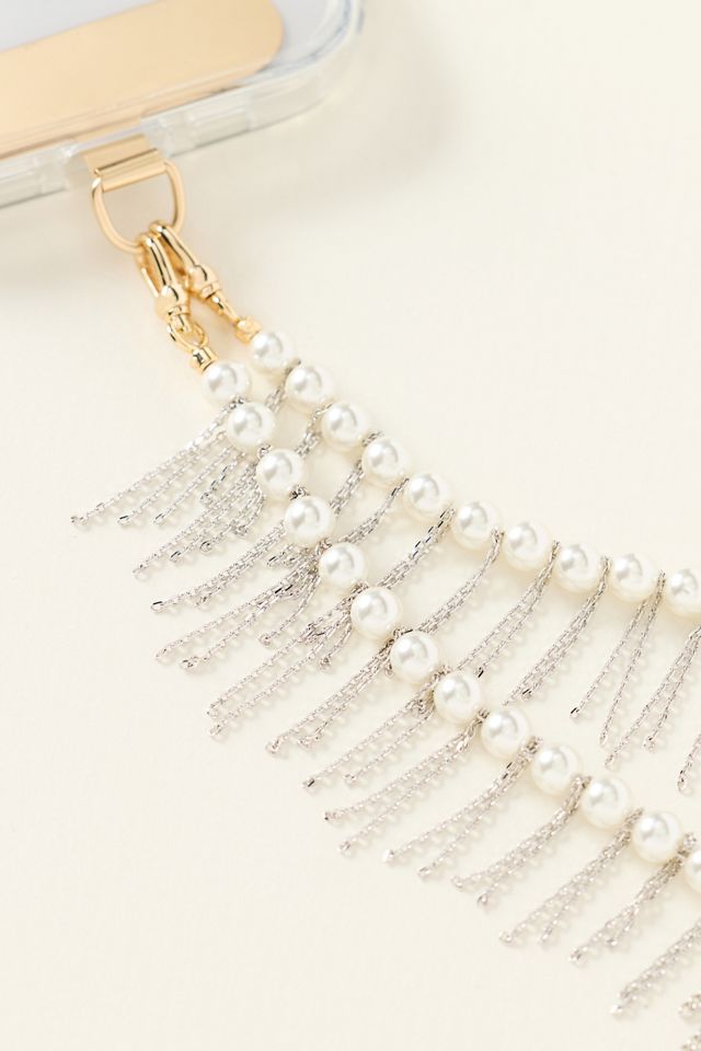 Pearl Fringe Phone Chain #1