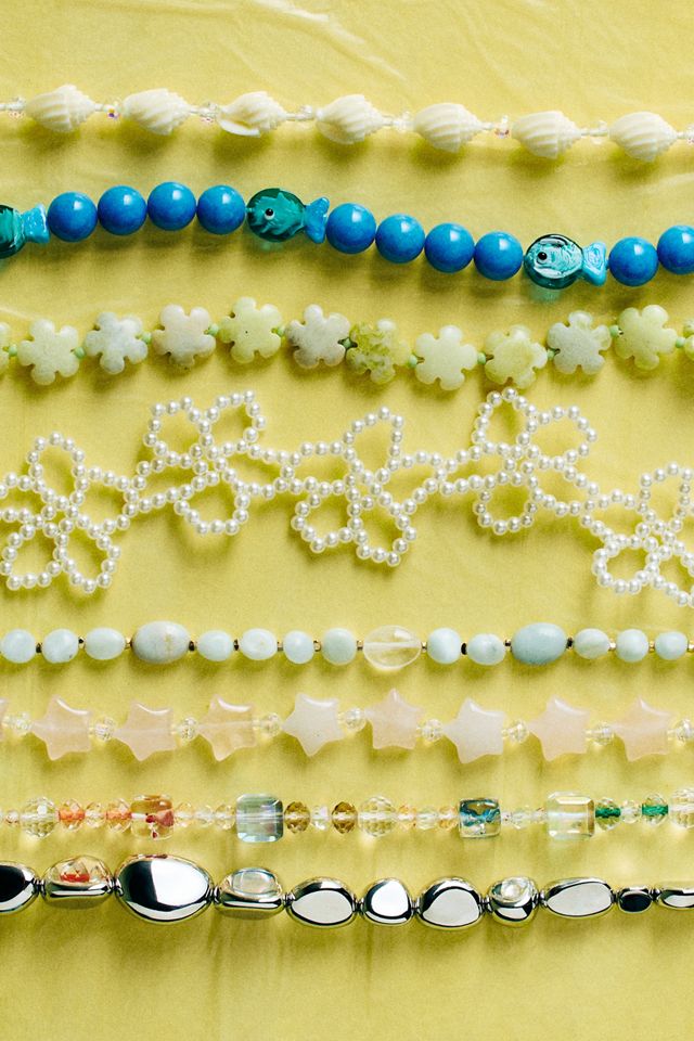 By Anthropologie Floral Stone Phone Chain #1