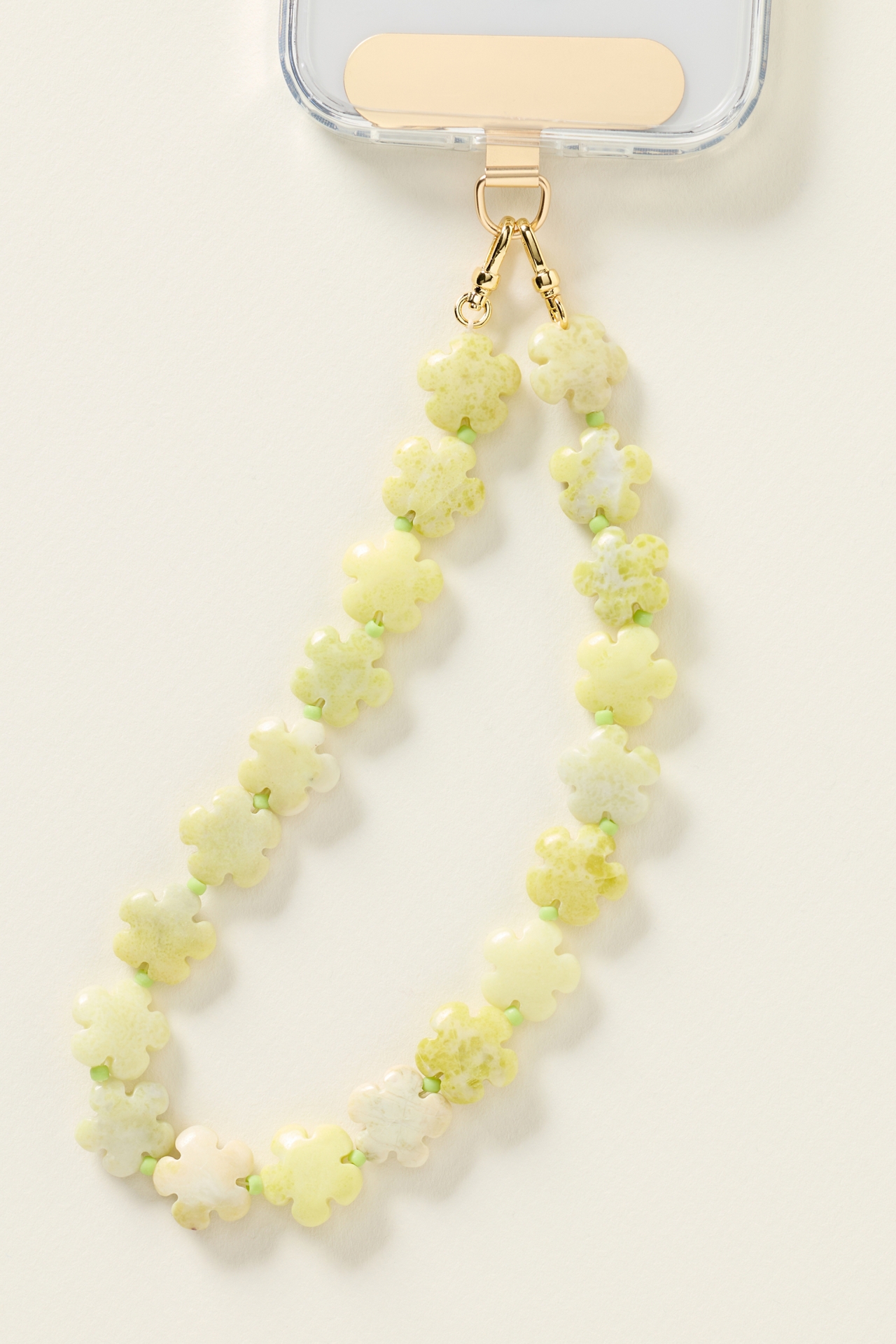 By Anthropologie Floral Stone Phone Chain