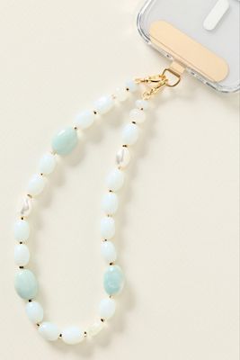 Milky Beaded Phone Chain