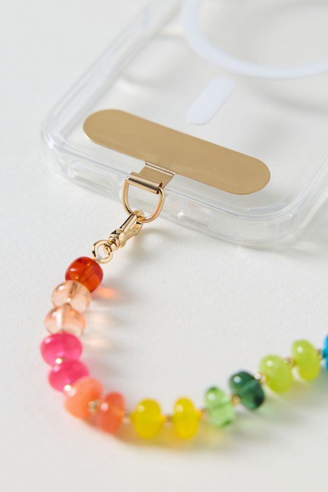 Rainbow Beaded Phone Chain | Anthropologie
