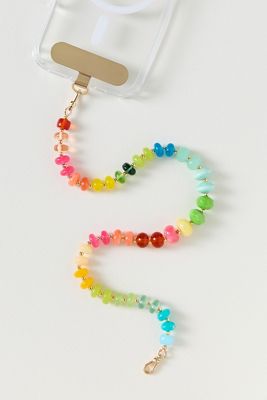 Rainbow Beaded Phone Chain