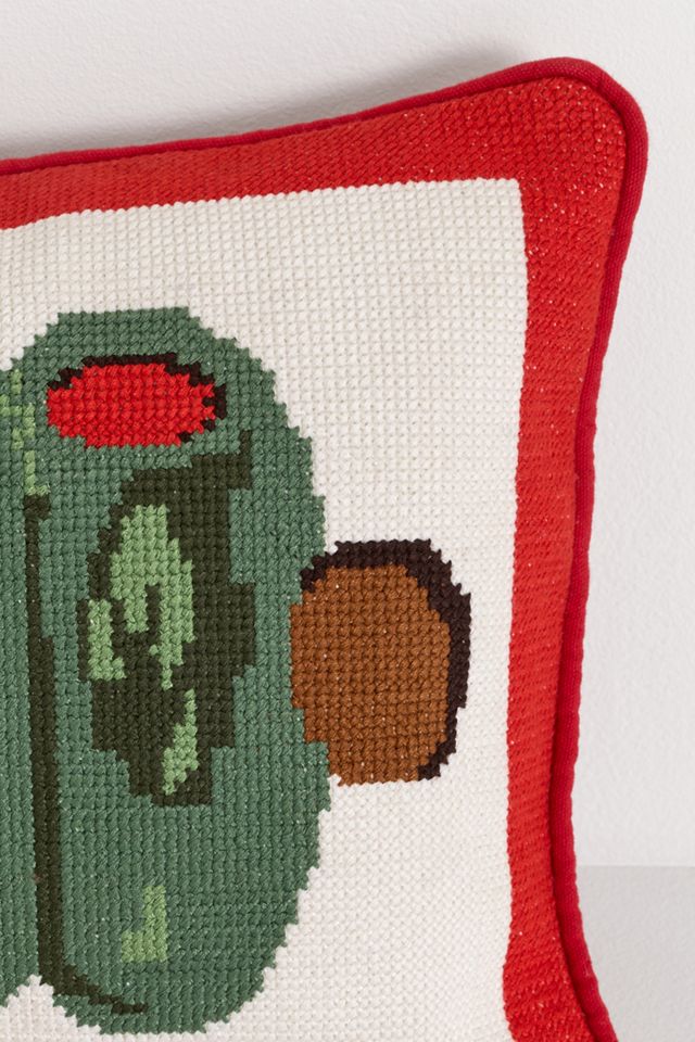 Cotton Needlepoint Icon Mini Pillows #2