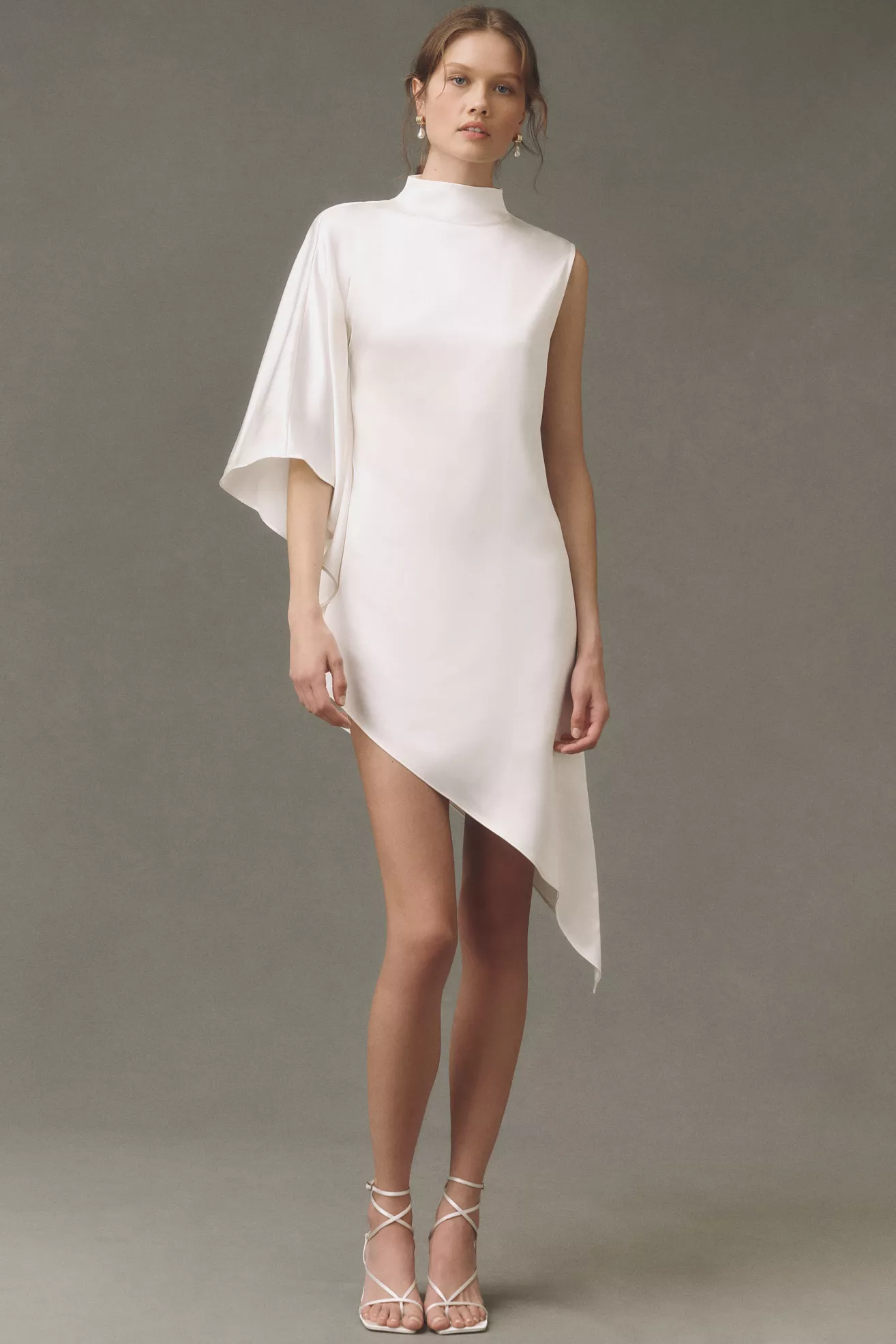 Mare Mare Satin Asymmetrical Mini Dress