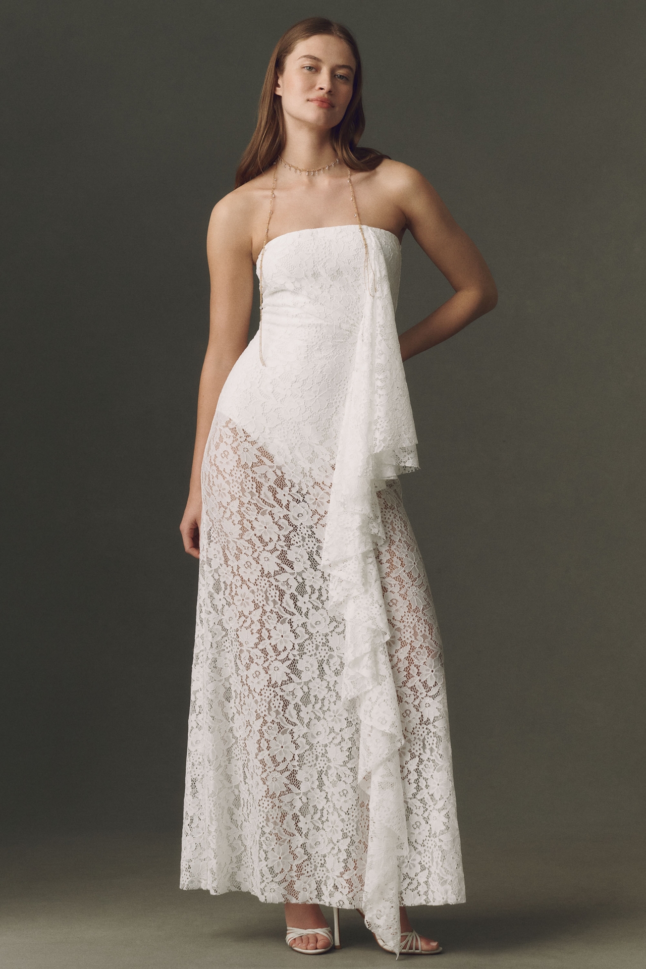 Mare Lace Pickup Bodysuit Maxi Dress