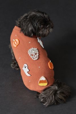 Beaded Icon Halloween Pet Sweater