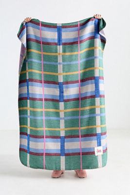 Davina Cotton Plaid Patch Woven Throw Blanket