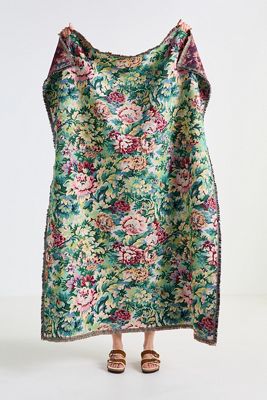 Gwendolyn Cotton Floral Throw Blanket