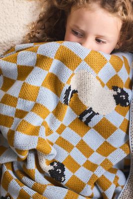 Grace 100% Cotton Novelty Icon Knit Throw Blanket