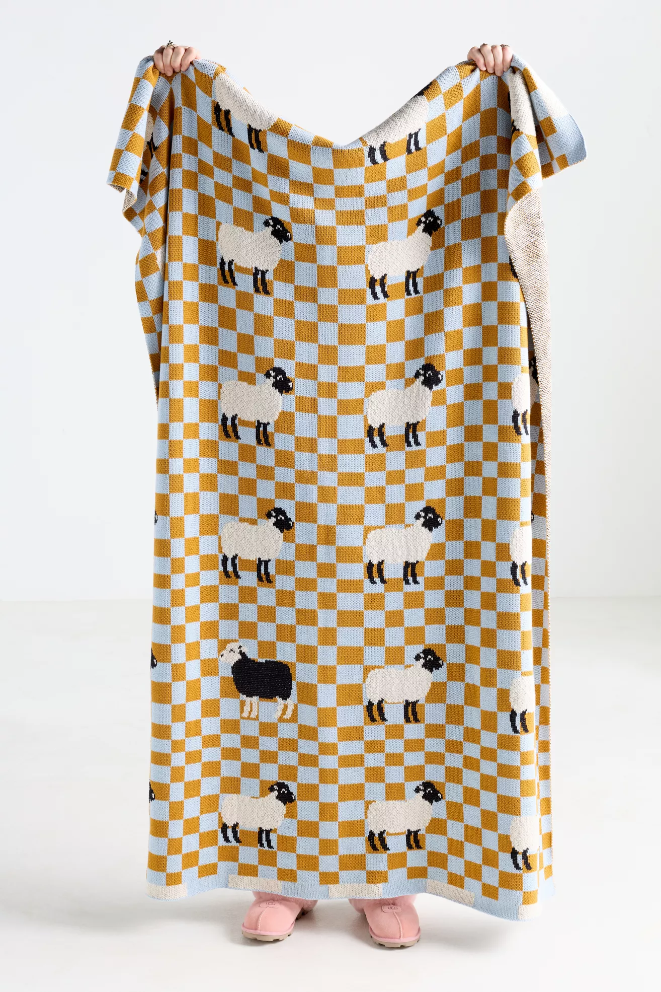 Grace 100% Cotton Novelty Icon Knit Throw Blanket