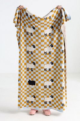 Grace Cotton Novelty Icon Knit Throw Blanket
