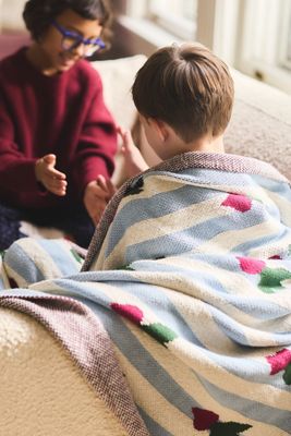 Grace 100% Cotton Novelty Icon Knit Throw Blanket