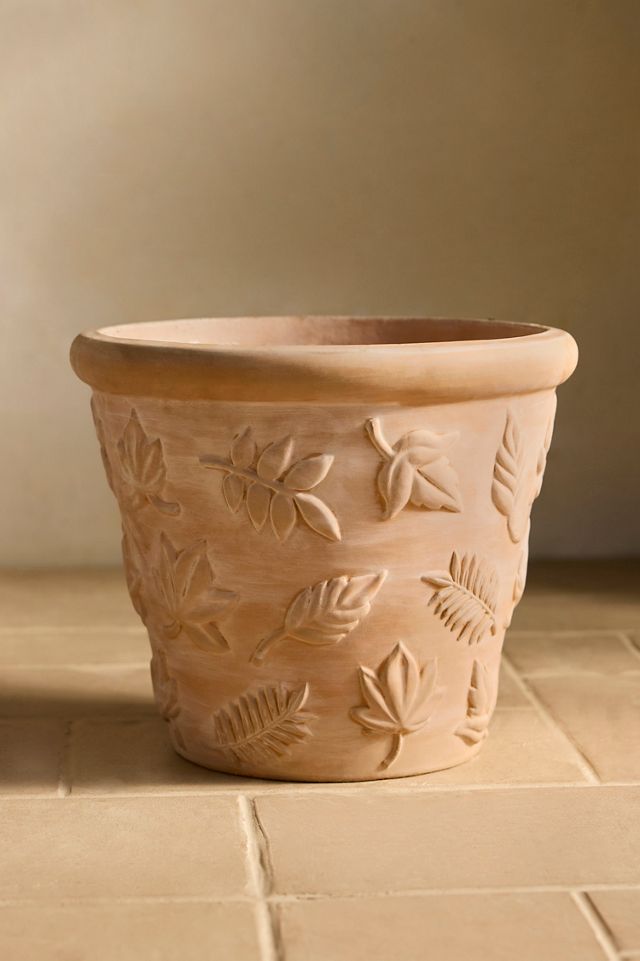 Leafy Molded Concrete Planter #2