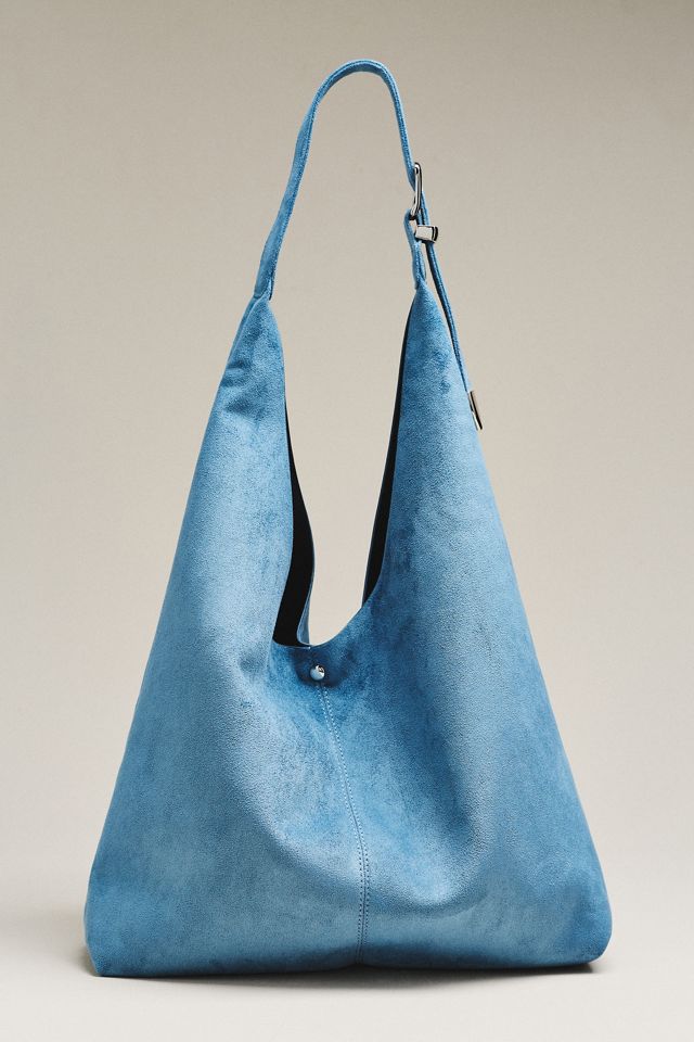 By Anthropologie Love Knot Faux Suede Buckle Slouchy Bag #1