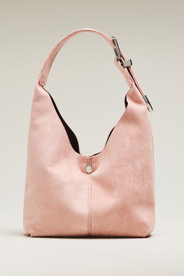 By Anthropologie Love Knot Faux Suede Mini Buckle Slouchy Bag #1