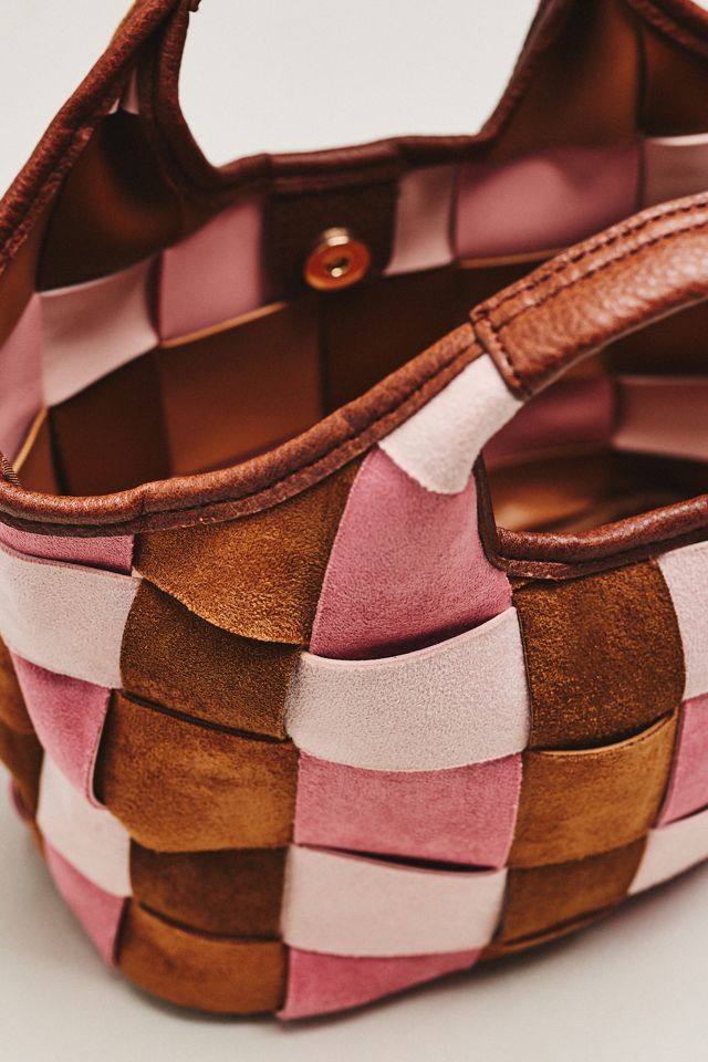 By Anthropologie Woven Faux Suede Mini Satchel #2