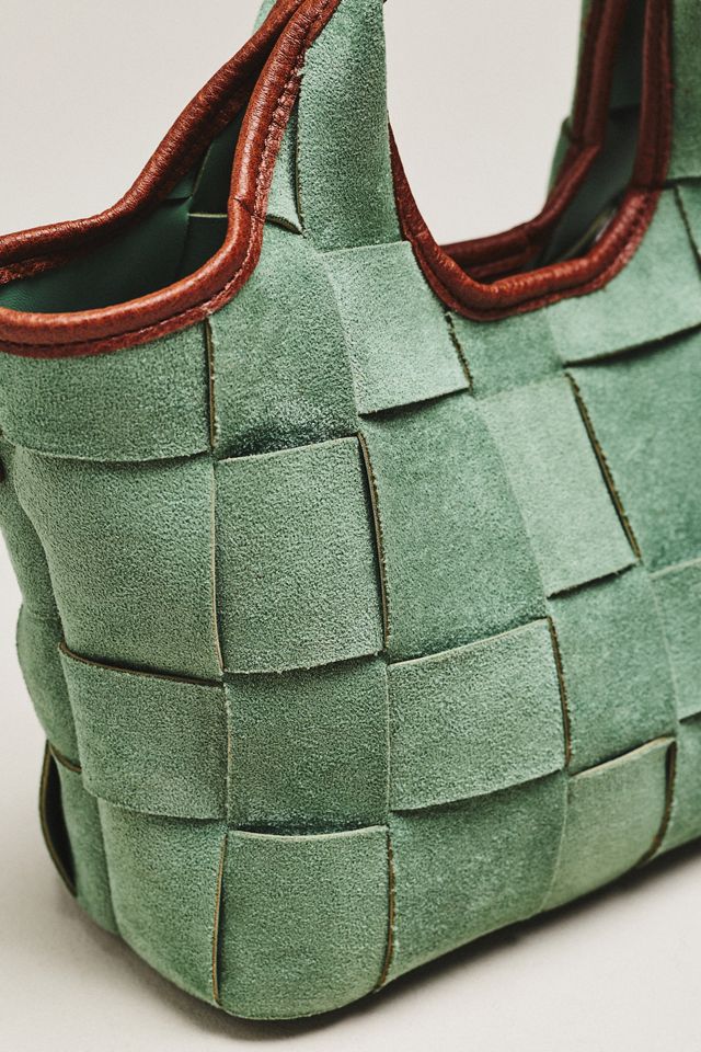 By Anthropologie Woven Faux Suede Mini Satchel #2