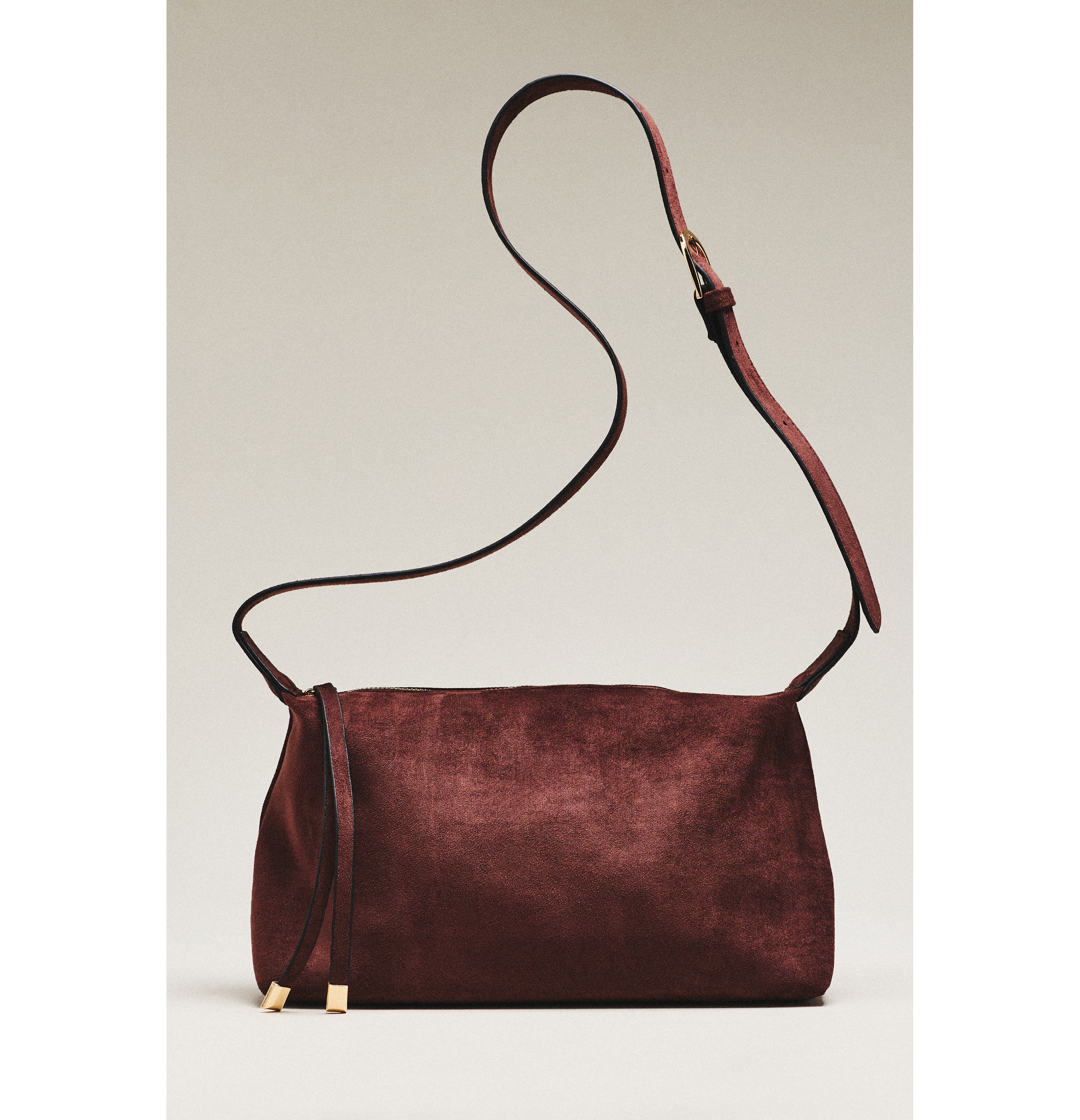 Maeve Faux Suede Slouchy Shoulder Bag