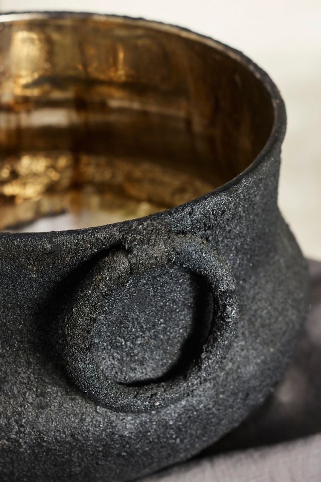 Black Iron Cauldron Planter #1